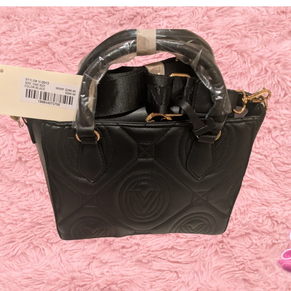 Valentino Orlandi Small Quilted Tote - Black - NWT Vegan 💥 - Picture 4 of 6